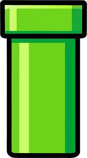 flappy bird borusu.
In-Game asset.  2d.  High contrast.  No shadows