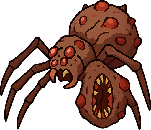 mutant bug. No background. Transparent background. Blank background. No shadows. 2d. In-Game asset. flat