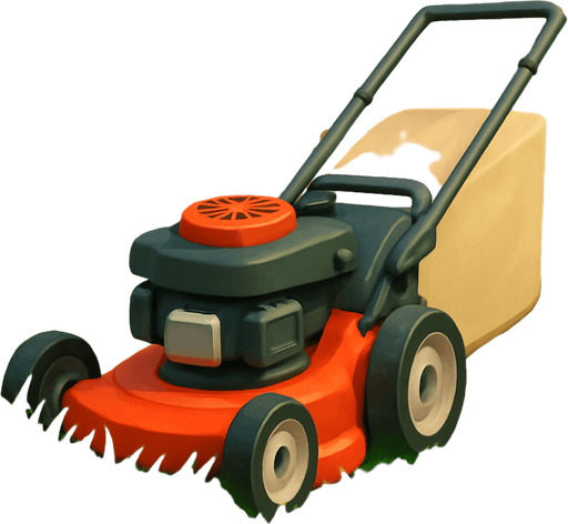 Fullscreen modern App Store landscape banner, 16:9, high definition, for a game titled "Infinite Lawn Master" and with the description "A satisfying grass-cutting simulator where players click to mow lawns, empty collection bags when full, and earn money to upgrade their equipment. Watch as cut grass regrows, creating an endless cycle of lawn maintenance and mower upgrades that increase efficiency and earning potential.". No text on banner!