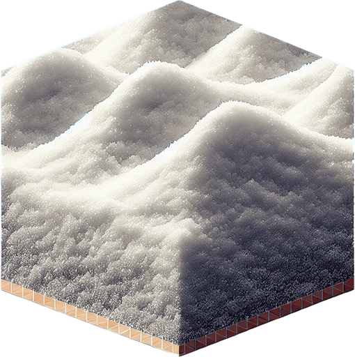 pile of sugar. Single Game Texture. In-Game asset. 2d. Blank background. High contrast. No shadows.