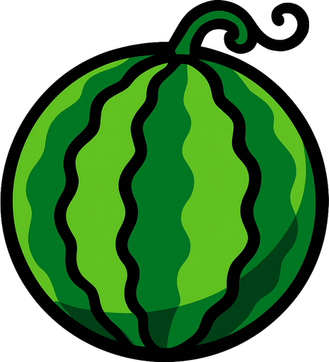 watermelon.
In-Game asset.  2d.  High contrast.  No shadows