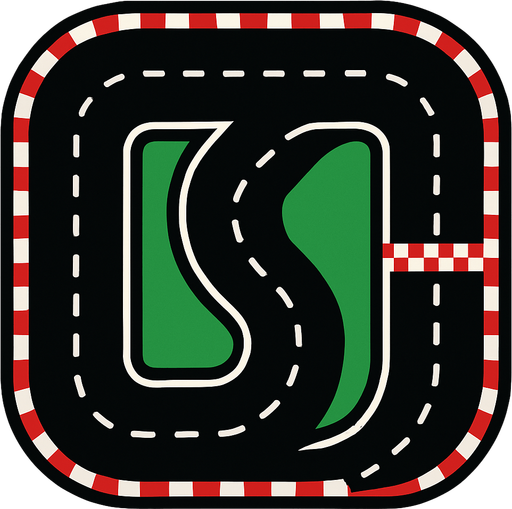 Pista de carreras desde arriba.
In-Game asset.  2d.  High contrast.  No shadows