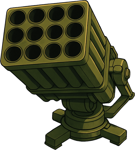 Rocket launcher cannon, from top view.