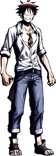 Replace the man with Monkey D. Luffy