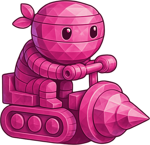 Same ninja character, with crystal pink color