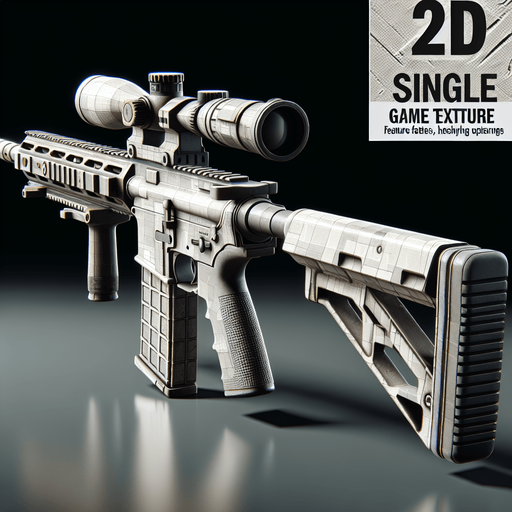 a gun awm facing up side.
Single Game Texture. In-Game asset. 2d. Blank background. High contrast. No shadows.