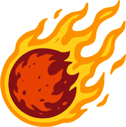 Fireball.
In-Game asset.  2d.  High contrast.  No shadows
