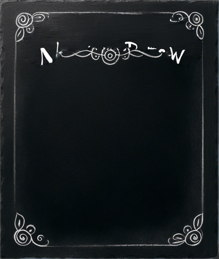 Text "NOVICE BREW" handwritten in chalk