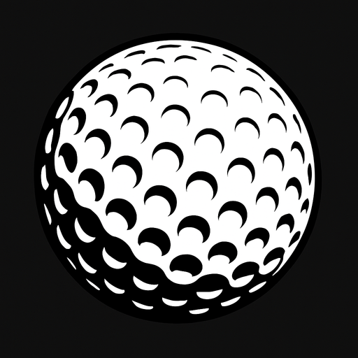 White Golf Ball.
In-Game asset.  2d.  High contrast.  No shadows