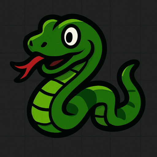 Snake.
In-Game asset.  2d.  High contrast.  No shadows