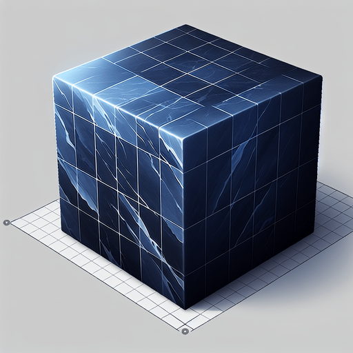 A quadratic polished dark blue marble slate. Front perspective with right angles.
Single Game Texture. In-Game asset. 2d. Blank background. High contrast. No shadows.