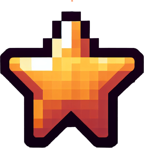 small star.
Single Game Texture. In-Game asset. 2d. Blank background. High contrast. No shadows.