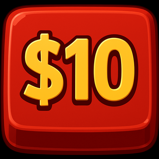 Change the button to say $10 and make it square.