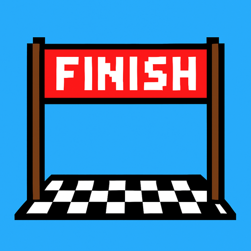 make a 2d pixel finish line.
In-Game asset.  2d.  High contrast.  No shadows