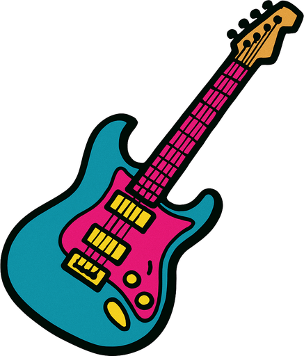 Guitarra electrica.
In-Game asset.  2d.  High contrast.  No shadows