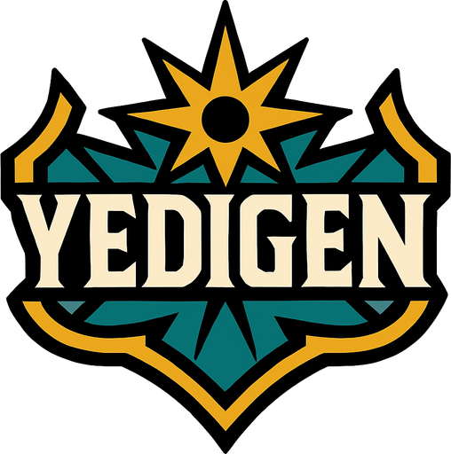 yedigen.
In-Game asset.  2d.  High contrast.  No shadows