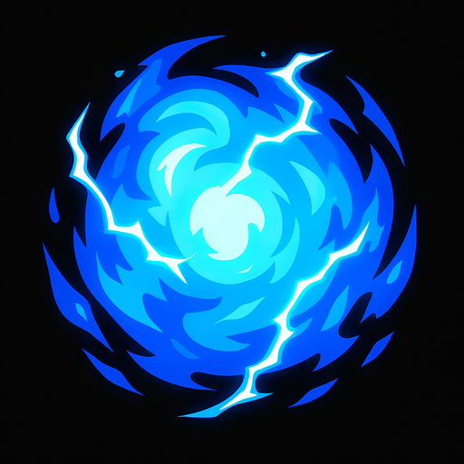 Energy ball.
In-Game asset.  2d.  High contrast.  No shadows