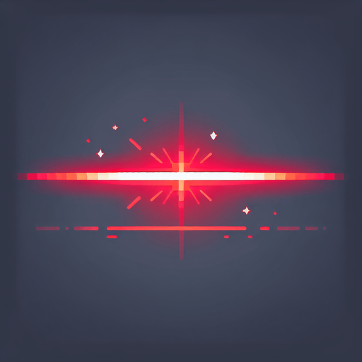 red laser horizontal.
Single Game Texture. In-Game asset. 2d. Blank background. High contrast. No shadows.
