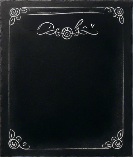 Text "ROOKIE BREW" handwritten in chalk