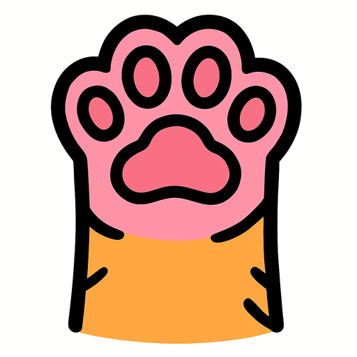 patita de gato.
In-Game asset.  2d.  High contrast.  No shadows