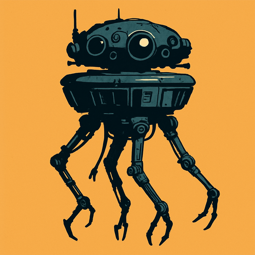Probe droid.
In-Game asset.  2d.  High contrast.  No shadows