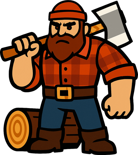 Oduncu.
In-Game asset.  2d.  High contrast.  No shadows