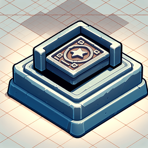 stamp to take prints.
Single Game Texture. In-Game asset. 2d. Blank background. High contrast. No shadows.