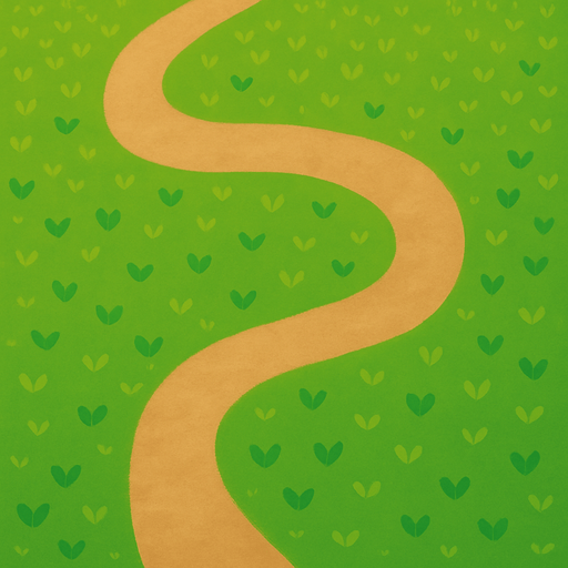 Un camino de tierra lineless