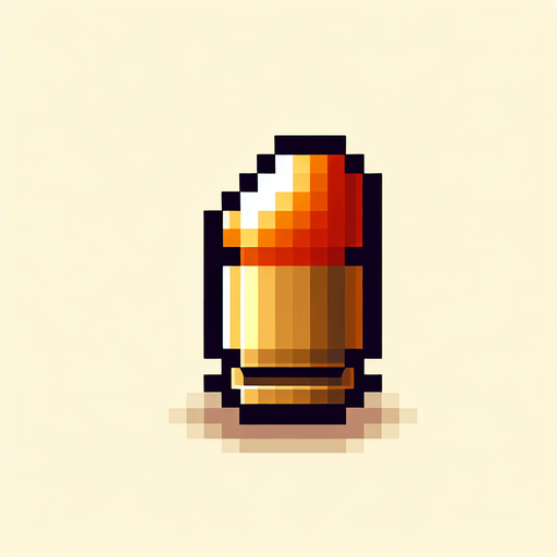 Bullet from bullethell
Single Game Texture. In-Game asset. 2d. Blank background. High contrast. No shadows.
