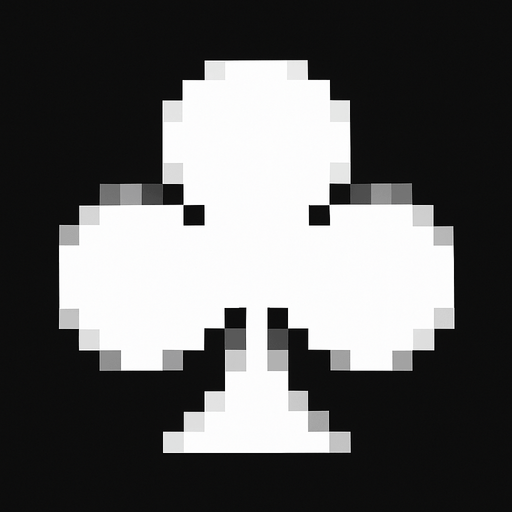 haz que este trebol blanco, sea pixeleado de 16x16