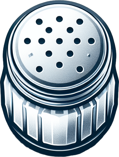 a salt can, viewed from above.
Single Game Texture. In-Game asset. 2d. Blank background. High contrast. No shadows.