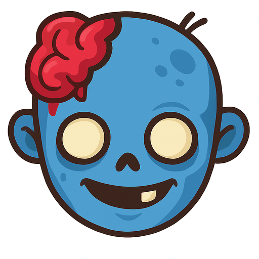 Make its skin blue and make it smile