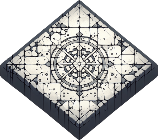 Design: A faded-out or cracked tile to indicate a miss.

Effect: A quick screen shake or particle effect when touched..
Single Game Texture.  In-Game asset.  2d.  Blank background.  High contrast.  No shadows