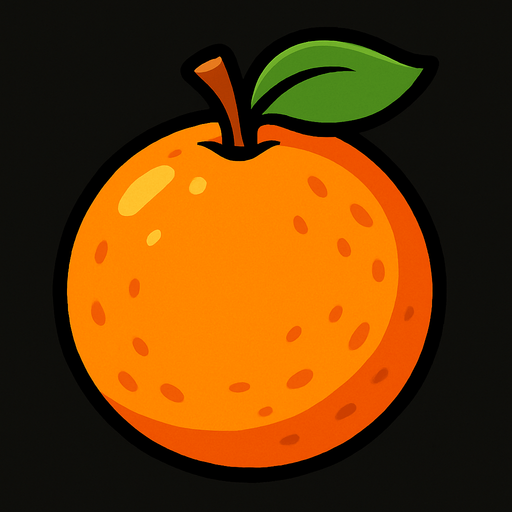 orange.
In-Game asset.  2d.  High contrast.  No shadows