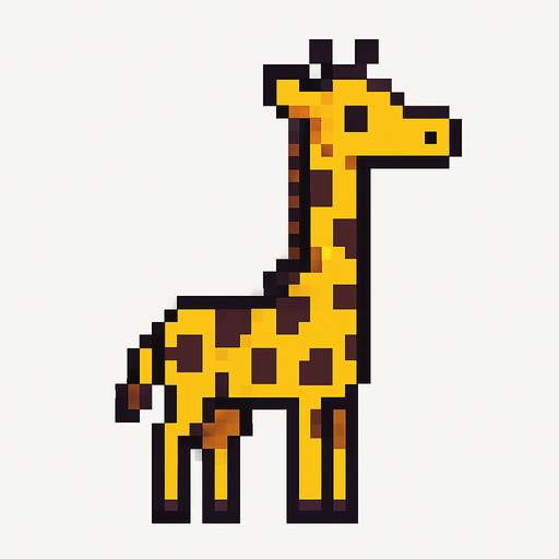 Giraffe
Pixel.
In-Game asset.  2d.  High contrast.  No shadows