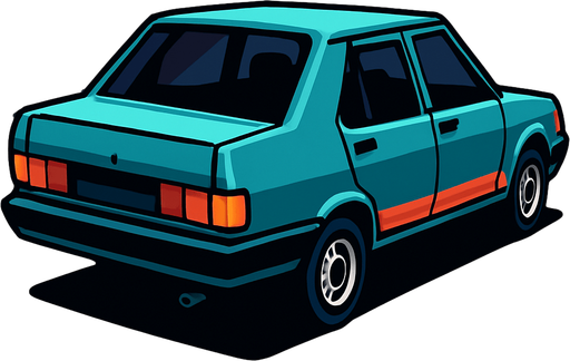 tofaş.
In-Game asset.  2d.  High contrast.  No shadows. Sağ arkadan gözüksün