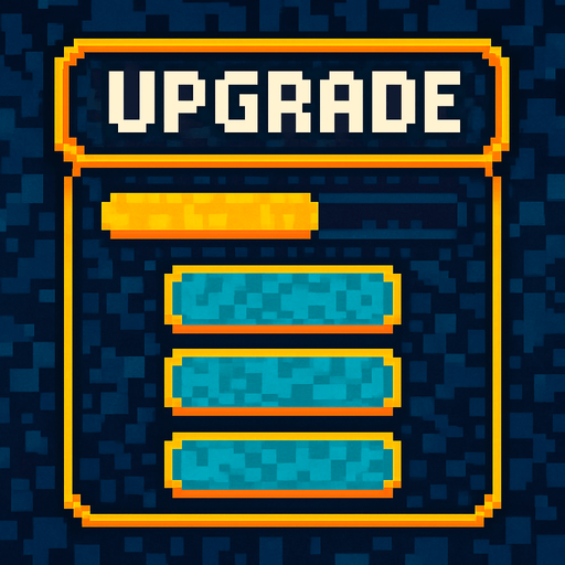 Upgrade system ui background like piksel.
In-Game asset.  2d.  High contrast.  No shadows