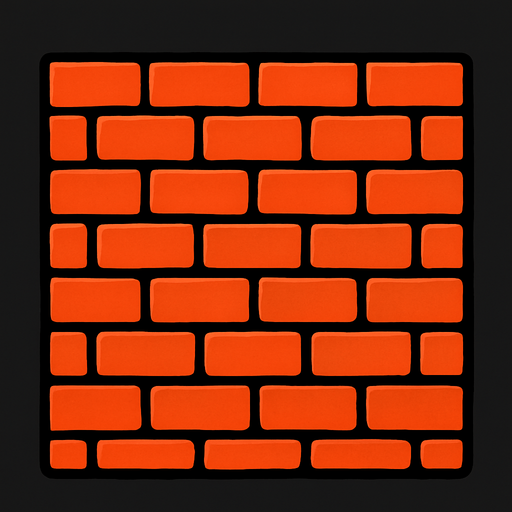 Brick wall.
In-Game asset.  2d.  High contrast.  No shadows