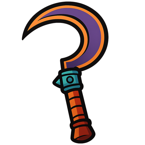 harvesting tool.
In-Game asset.  2d.  High contrast.  No shadows