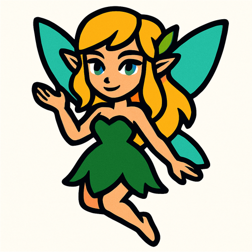 Fée.
In-Game asset.  2d.  High contrast.  No shadows