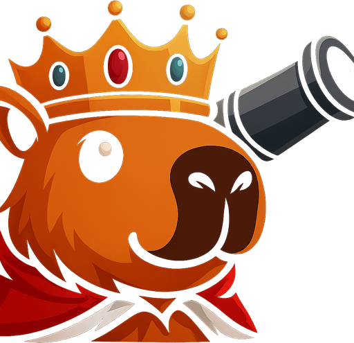 Quitale la resortera y el casco. Añadele una corona de rey con gemas. Añade tambein una capa roja. Agrega en la parte de atras un cañon. Dame la imagen sin fondo.