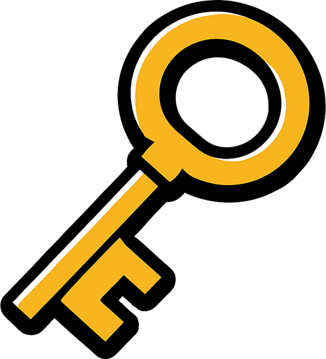 Key.
In-Game asset.  High contrast.  No shadows. 2d