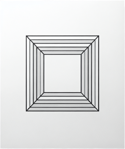 a square from a white line Top view.