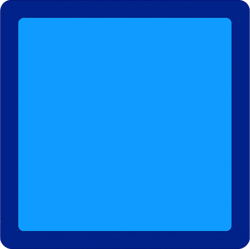 a simple square that looks nice blue block.
In-Game asset.  2d.  High contrast.  No shadows
