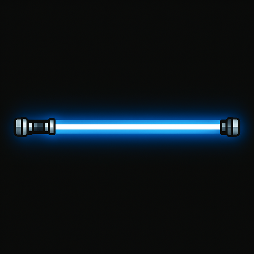 a line that is set to the theme of this game that looks like  lightsabre.
In-Game asset.  2d.  High contrast.  No shadows