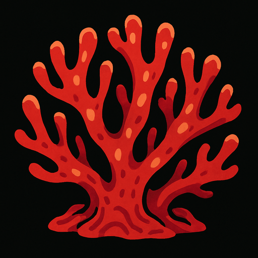 large coral.
In-Game asset.  2d.  High contrast.  No shadows