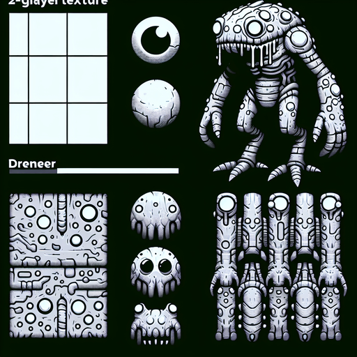 playermonster MG.
Single Game Texture.  In-Game asset.  2d.  Blank background.  High contrast.  No shadows