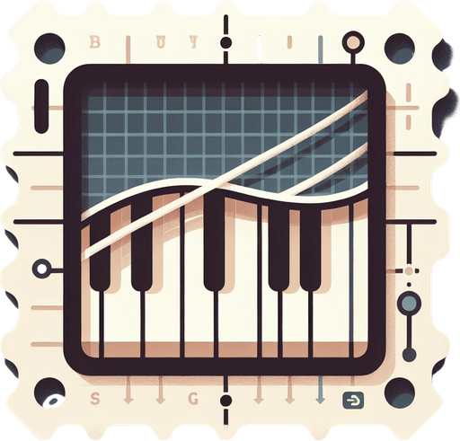 Piano sting.
Single Game Texture. In-Game asset. 2d. Blank background. High contrast. No shadows.