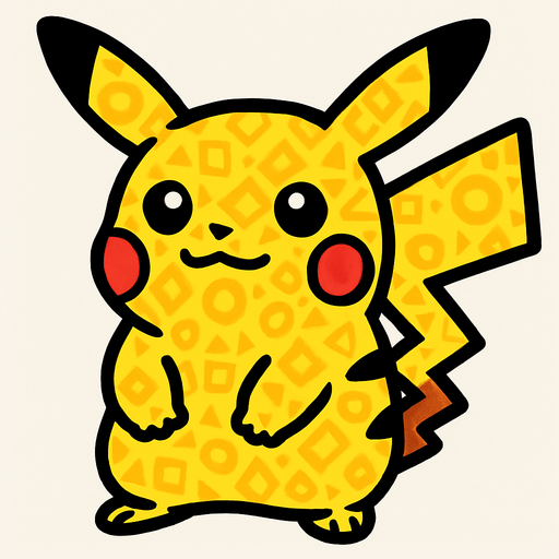 PATTERNED YELLOW
TOP POKEMON.
In-Game asset.  2d.  High contrast.  No shadows