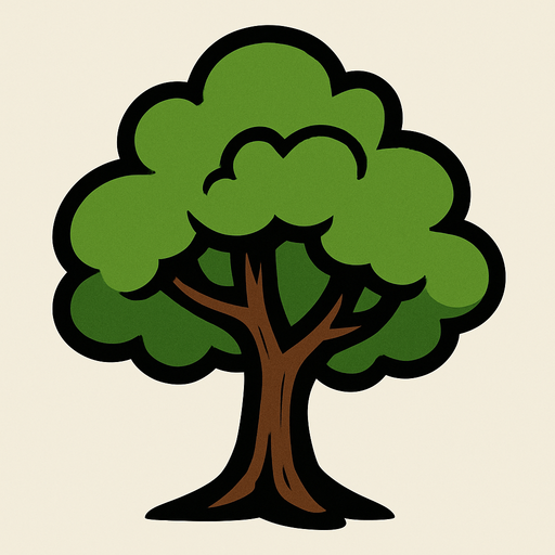 tree.
In-Game asset.  2d.  High contrast.  No shadows
